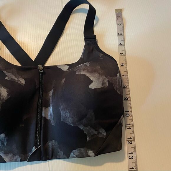 All in Motion High Support impact Black gray Print mesh camo Zip Front Bra 36DD - Picture 5 of 8